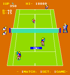 Super Doubles Tennis (DECO Cassette, Japan) Screenthot 2